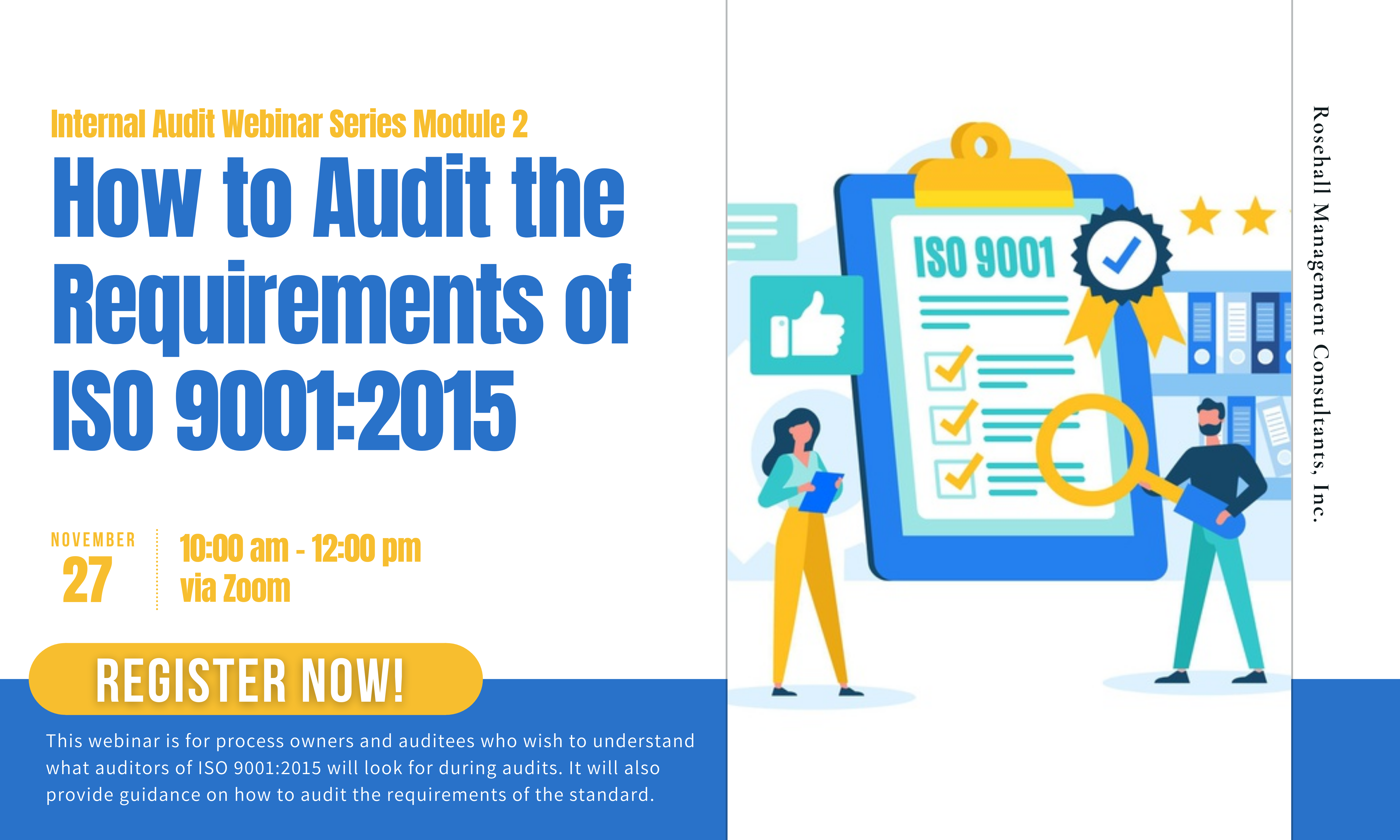 How To Audit The Requirements Of ISO 9001 2015 Standard ROSEHALL 